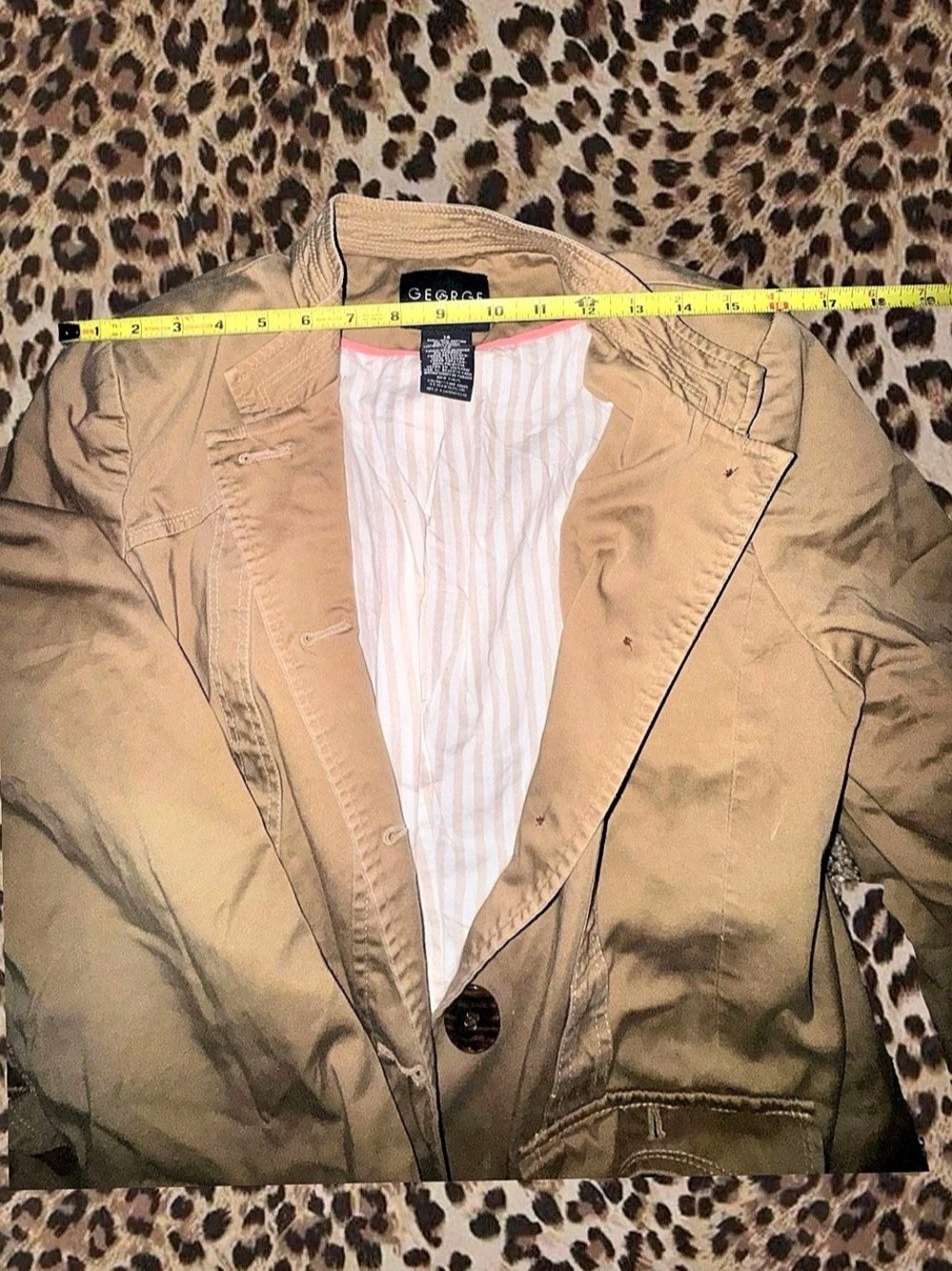 George Utility Jacket Brown Size Small - Picture 5 of 6